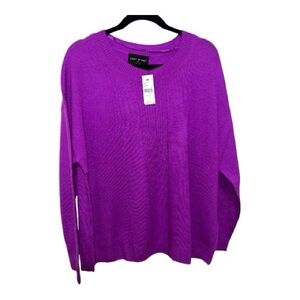 Lane Bryant Sweater Size 18/20 Purple Crew Neck NWT Plus Size